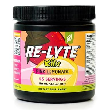 REDMOND Re-Lyte Kids Hydration Electrolyte Mix Powder, Pink Lemonade 7.62 oz