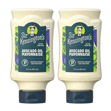 Sir Kensington's Mayonnaise 2 Count Avocado Oil Mayo Keto Diet & Paleo Diet Certified Gluten Free & Non-GMO Project Verified Condiment 12 oz
