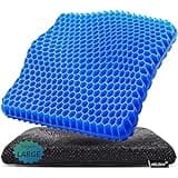 Gel Seat Cushion for Long Sitting Pressure Relief(Super Large&Thick) -Wheelchair Cushion for Pressure Sores - Coccyx,Sciatica & Tailbone Pain Relief Cushion- Non-Slip Butt Pillow for Office, Home, Car