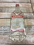 Stolichnaya Vodka Handmade Melted Bottle Serving Tray - Great one Kind Gifts Stoli