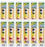 Crayola Washable Watercolor Paint Sets for Kids (12ct), Bulk Arts & Crafts Supplies, 8 Paint Colors, Brush Included, Easter Basket Stuffers & Gifts