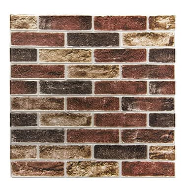 Art3d 20-Pack 105 Sq.Ft Faux Brick 3D Wall Panels Peel and Stick in Red Brown, Self Adhesive Waterproof Foam Wallpaper for Bedroom, Bathroom, Kitchen