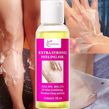 Peeling Oil for Dark Skin, Exfoliating Solution for Face, Body, Hand, Feet, Dead Skin Remover with Gentle Formula for All Skin Type -110ML/3.66 OZ