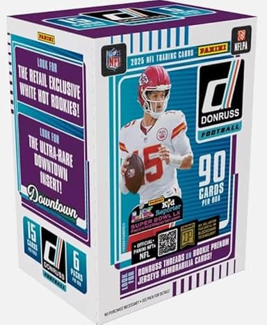 2025 Donruss Football Trading Cards Blaster Box (90 Cards) (Downtown)