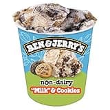 Ben & Jerry's Non-Dairy "Milk" & Cookies Vanilla Frozen Dessert Certified Vegan Pint 16 oz