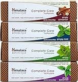 Himalaya Botanique Complete Care Toothpaste, Herbal, Variety Pack, Fights Plaque, Freshens Breath, Fluoride Free, No Artificial Flavors, SLS Free, Cruelty Free, Foaming, 5.29 Oz, 4 Pack