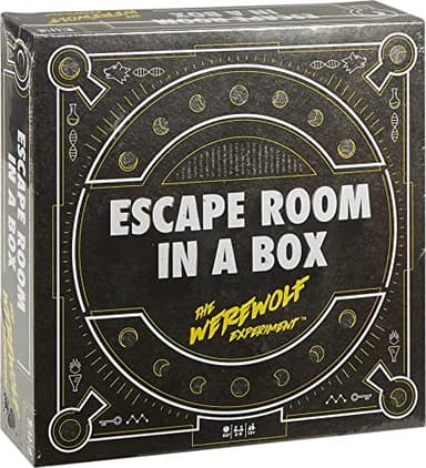 Mattel Games Escape Room in a Box The Werewolf Experiment, Room Escape Group Game for Teens and Adults, with 19 2D and 3D Puzzles, Connects to Amazon Alexa, Makes a Great Gift for 13 Year Olds and Up