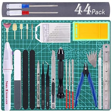 44Pcs Gundam Model Tools Kit - Bandai Gundam Modeler Basic Tools for Hobby Model Building Making Assembling