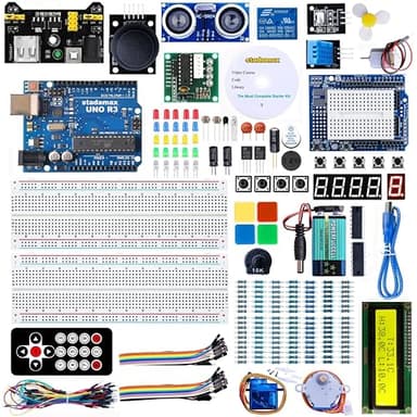 UNO Super Starter Kit with Tutorial and UNO R3 Board Compatible with Arduino IDE STEM Electronics Circuit Breadboard Include 720P Video Courses and Online Technical Support for Beginners