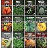 12 Vegetable Seed Variety Pack - Broccoli, Carrot, Basil, Lettuce, Onion, Pepper, Swiss Chard, Tomato, Cucumber, Spinach, Zucchini, Spaghetti Winter Squash - Non-GMO Heirloom - Survival Garden Seeds