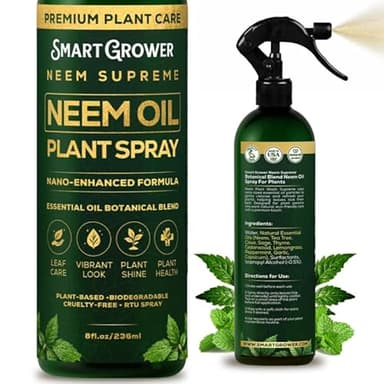 Neem Oil Spray for Plants Botanical Blend – Plant Wash with Natural Essential Oils, Simple Ready-to-Use Plant Spray for Gardens, Houseplants, Indoor & Outdoor Plants – 8 oz