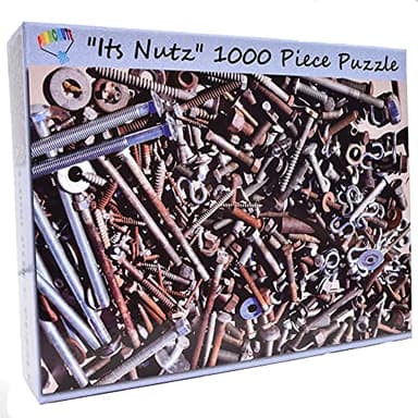 1000 Piece Jigsaw Puzzle for Adults - It's Nutz and Bolts and Hardware - Extreme Puzzle Difficult Challenging 1000 Piece Puzzle Fun for The Whole Family. Difficult Puzzles for Adults