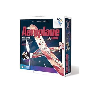 PLAYSTEM Rubber Band Aeroplane High Wing STEM Kit