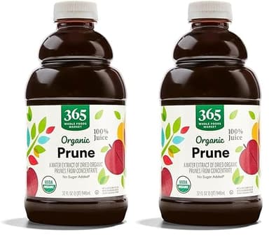 365 by Whole Foods Market Organic Prune Juice, 32 Fl Oz | 100% Juice | Pack of 2