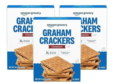 Amazon Grocery, Cinnamon Graham Crackers, 14.4 Oz (Pack of 3)