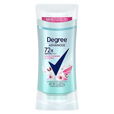 Degree Advanced Protection Antiperspirant Deodorant White Flowers & Lychee for 72-Hour Sweat & Odor Control for Women, with Body Heat Activated Technology, 2.6 oz