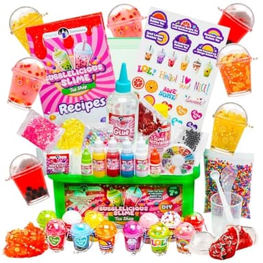 Original Stationery Bubble Tea Slime Kit - Scent Combinations, Tea Shop Theme, Ages 7 & Up - DIY Drink Slime Kit with Accessories & Add-Ins - Toys & Gifts for Girls