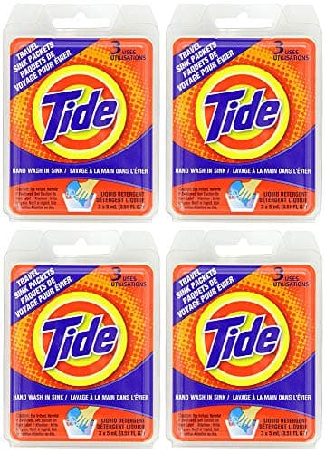 Tide Travel Sink Packets, 4 Packs of 3