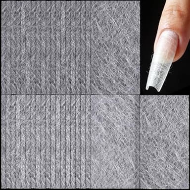 Hzopcw 40pcs Silk Nail Wrap Kit, Fiberglass Broken Natural Nail Extension Wraps, Silk Wrap Protector Repair Kit for Reinfoce Extender DIY Home Use Salon- White