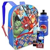 Marvel Avengers Backpack Set for Kids - School Supplies Bundle with Superhero Backpack Plus Avengers Stickers and More (Superhero Backpacks for Boys)