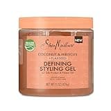 SheaMoisture Defining Styling Gel For Thick, Curly Hair Coconut and Hibiscus Paraben-Free Frizz Control Styling Gel 15 oz