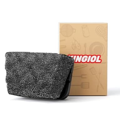 Grill Brush Replacement Head - Bristle Free Steel Fiber Fabric Cleaning Head, Heat-Resistant Cleaning Pad for Cast Iron or Stainless Steel Grates, Barbecue Cleaner Head (Replaceable Head Steel Fiber)