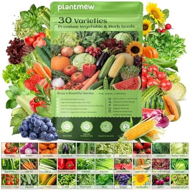 【Seed Vault】 Heirloom Vegetable Seeds Planting Kit - 15,000+ Non-GMO Seeds for Hydroponic, Indoor & Outdoor Gardening | Includes Tomato, Cucumber, Carrot Seeds & Survival Backpack Emergency Gear