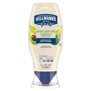 Hellmann's Mayonnaise Dressing Avocado Oil Quality Ingredients with Good Fats, Rich in Vitamin E 11.5 Fl Oz