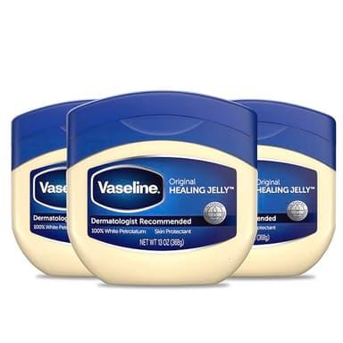 Vaseline Petroleum Jelly Original 3 Count Provides Dry Skin Relief And Protects Minor Cuts Dermatologist Recommended And Locks In Moisture 13oz