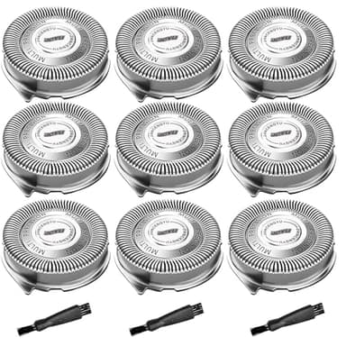 SH50 Replacement Heads for Philips Norelco Series 5000 (S5xxx), AquaTouch (AT7xx/AT8xx) & PowerTouch (PT7xx/PT8xx) Electric Shavers, SH50 Replacement Blades Compatible with S5210 S5370 S5660,9 Pack