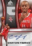 Carl Landry signed player worn jersey patch basketball card (Houston Rockets) 2009 Upper Deck Fabrics #SFCL - Unsigned Basketball Cards