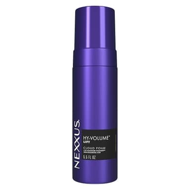 Nexxus Hy-Volume Cloud Foam Hair Foam for Lift and Volume For Flat & Limp Hair Hair Styling Foam Powered by Magnitube Volumizer Technology with Hyaluronic Acid 5.5 fl oz
