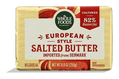 WHOLE FOODS MARKET European Style Salted Butter, 8.8 OZ