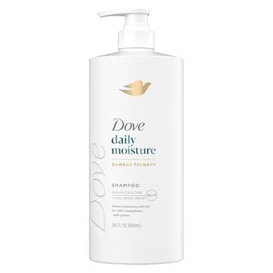 Dove Damage Therapy Shampoo Daily Moisture for Dry Hair with Bio-Protein Care Technology and Hyaluronic Serum 28 Fl Oz