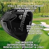 #1 Illegal World's Longest Custom Driver Non-Conforming Banned 515cc Golf Club (Right)