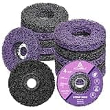 Aolabela 10-Pack Rust Stripper Discs Quick Strip Discs 4-1/2" x 7/8" for Angle Grinder Paint Stripping Wheel Rust Stripper Disk Paint Removal Disc Stripping Wheel for Rust, Paint, and Oxidation