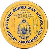 SEVEN POTIONS Natural Beard Styling Wax for Medium Hold - 1 oz, Shapes and Nourishes Without Stiffness (Woodland Harmony)