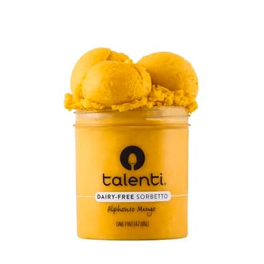 Talenti Sorbetto For a Delicious Non-Dairy Ice Cream Alternative Alphonso Mango Made With Non-GMO Ingredients 1 pint