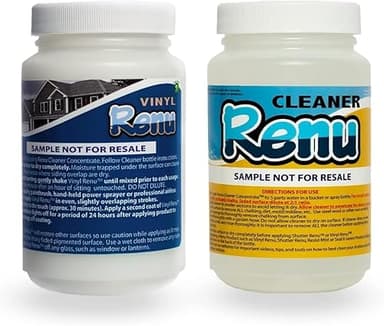 Vinyl Renu Premium Siding Restorer | Lasts 10+ Yrs | Restores Original Color & Beauty To All Siding Types | Rejuvenates & Protects Siding, Doors & Patio Furniture | Complete Kit (Sample Kit)