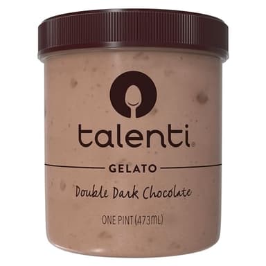 Talenti Gelato For a Delicious Frozen Dessert Double Dark Chocolate Made with Ingredients 1 pint