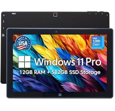 Fusion5 Built in USA 10.1” Windows 11 Professional Tablet PC FWIN232 PRO N5, 12GB RAM, 512GB SSD, Intel 13th Gen, Full HD Windows Tablet, USB C, HDMI - 2 Year Full Warranty with Accidental Damage
