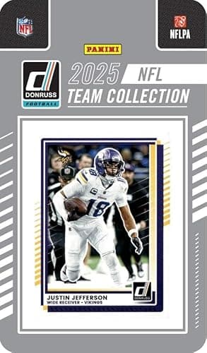 Minnesota 2025 Vikings Donruss Football Limited Edition 10 Card Complete Factory Sealed Team Set with Justin Jefferson, J.J. McCarthy, Tony Richardson, Andrew Van Ginkel & Many More!