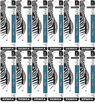 12 PACK: Zebra Pen F-Refill 0.7mm Black 1 per pack - Zebra Pen 85511