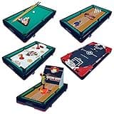 Franklin Sports Table Top Game Set - 5-in-1 Sports Center Indoor Game - Tabletop Soccer, Basketball, Hockey, Bowling + Pool