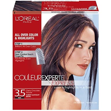 L'Oreal Paris Couleur Experte 2-Step Home Hair Color and Highlights Kit, Chocolate Mousse