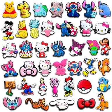 40Pcs Shoe Charms for Croc Sandals Decoration for Teen Adults Party