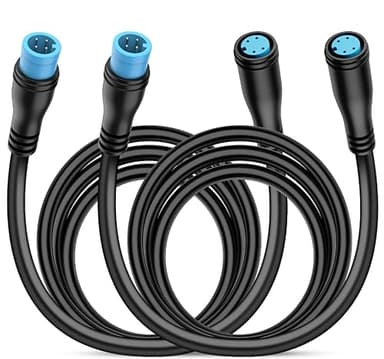 Nilight 2 Pack 5FT 4 Pin Extension Cable Cord for 4PCS Car Underglow Neon Accent Strip Lights 252 LEDs RGB 8 Color Wire Harness 5 Feet Underglow Light Extension Wire Plug and Play