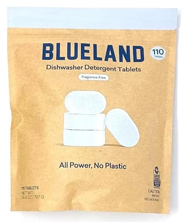Blueland Dishwasher Detergent Tablets 110 Count. Fragrance-free.