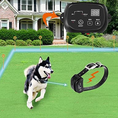 COVONO Electric Dog Fence, Wired Pet Containment System, Aboveground/Underground Installation, 650 Ft Wire, IPX6 Waterproof Rating, Shock/Tone Correction, for 1 Dog
