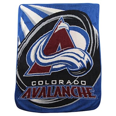 Northwest NHL Colorado Avalanche Unisex-Adult Sherpa Throw Blanket, 50" x 60", Puck